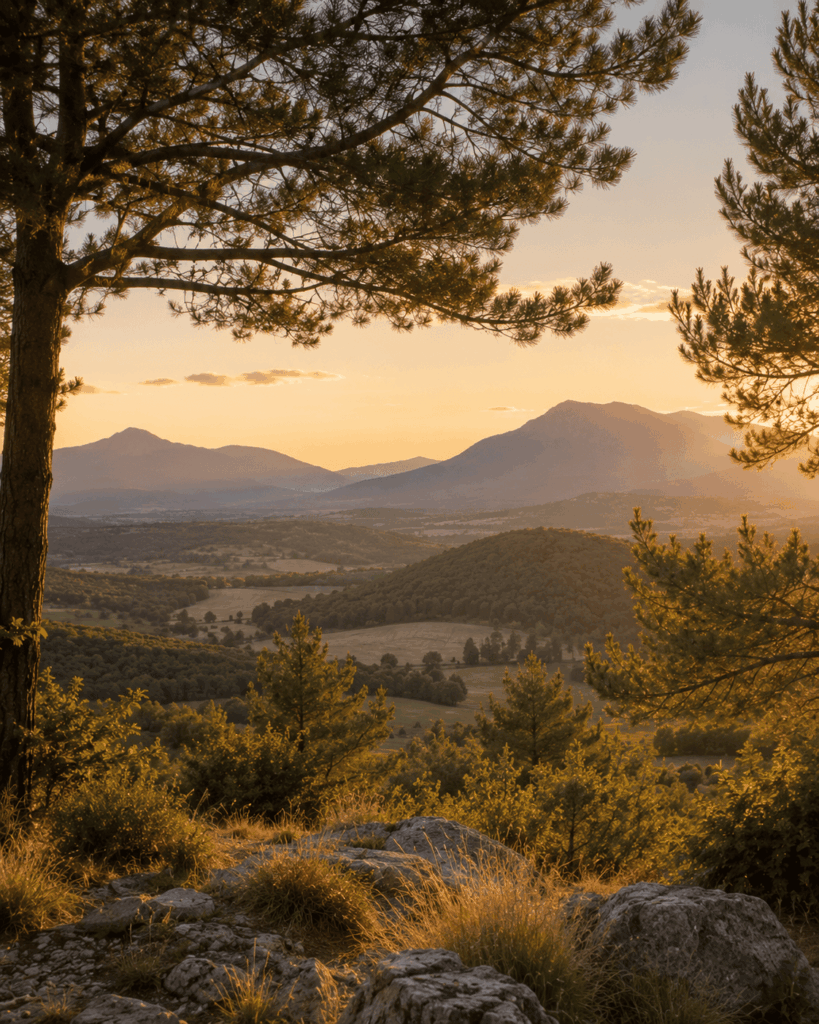 Vue naturelle des Alpes-de-Haute-Provence près de Digne-les-Bains