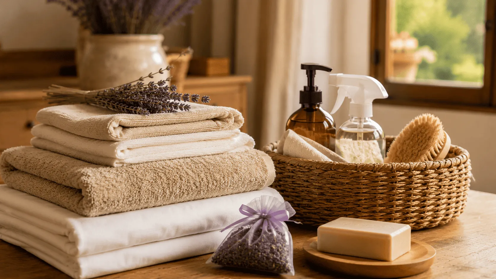 Linge propre et consommables préparés pour accueillir les voyageurs - Services de conciergerie Digne-les-Bains